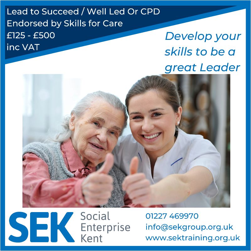 Health & Social Care Funded courses! news item at Social Enterprise Kent CIC